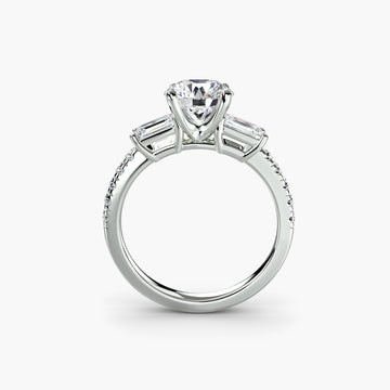 Natural White Sapphire Silver Ring