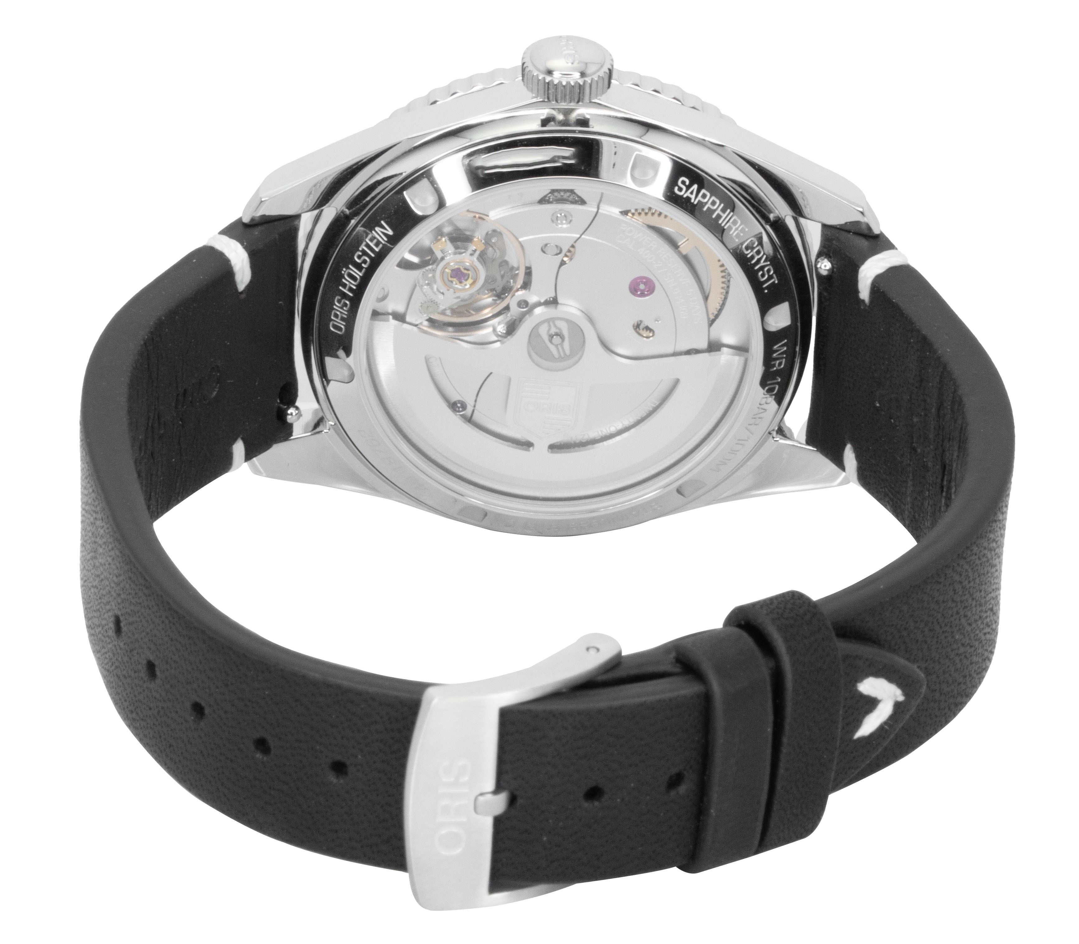 Oris Divers Sixty Five 12H Leather Strap Black Dial Automatic 01 400 7772 4054-07 5 20 82 100M Men's Watch