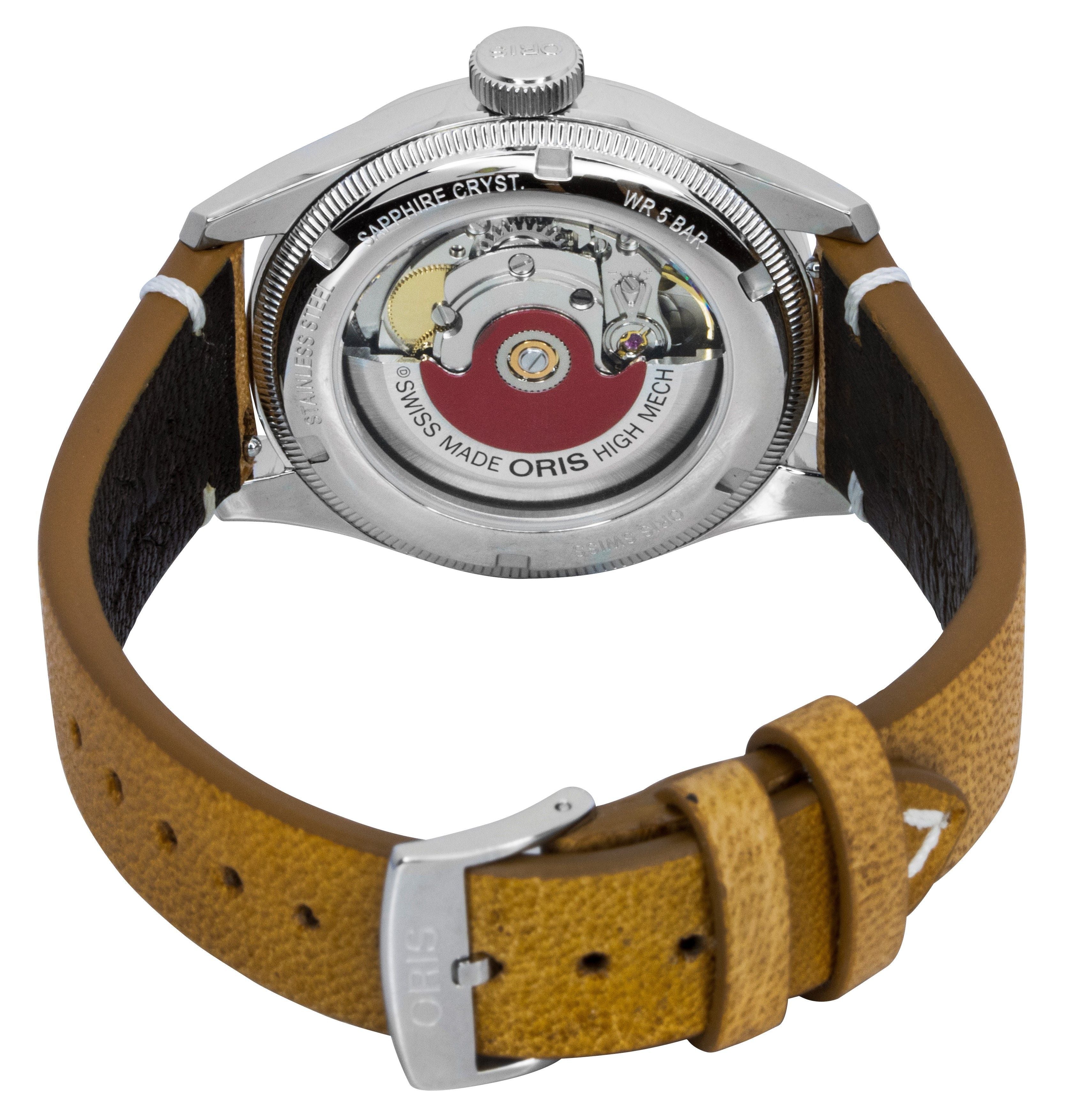 Oris Big Crown Cervo Volante Leather Strap Green Dial Automatic 01-754-7779-4067-Set Men's Watch
