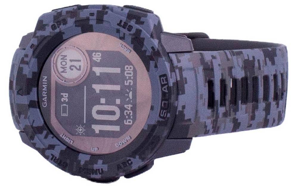 Garmin Instinct Solar Tactical Edition Graphite Camo Silicone Band 010-02293-05 Multisport Watch