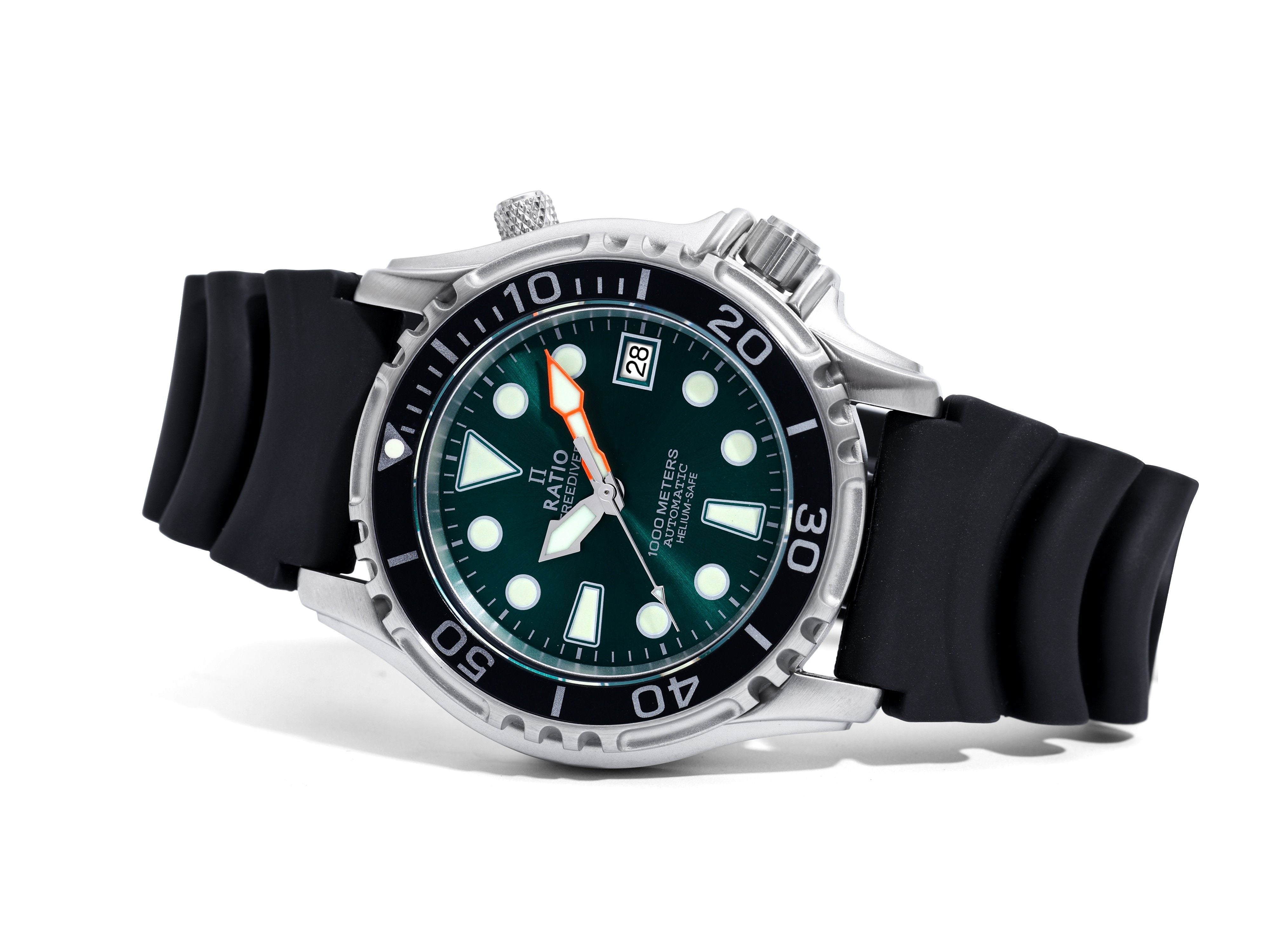 Ratio FreeDiver Helium Safe 1000M Stainless Steel Automatic 1066KE20-33VA-GRN Men's Watch