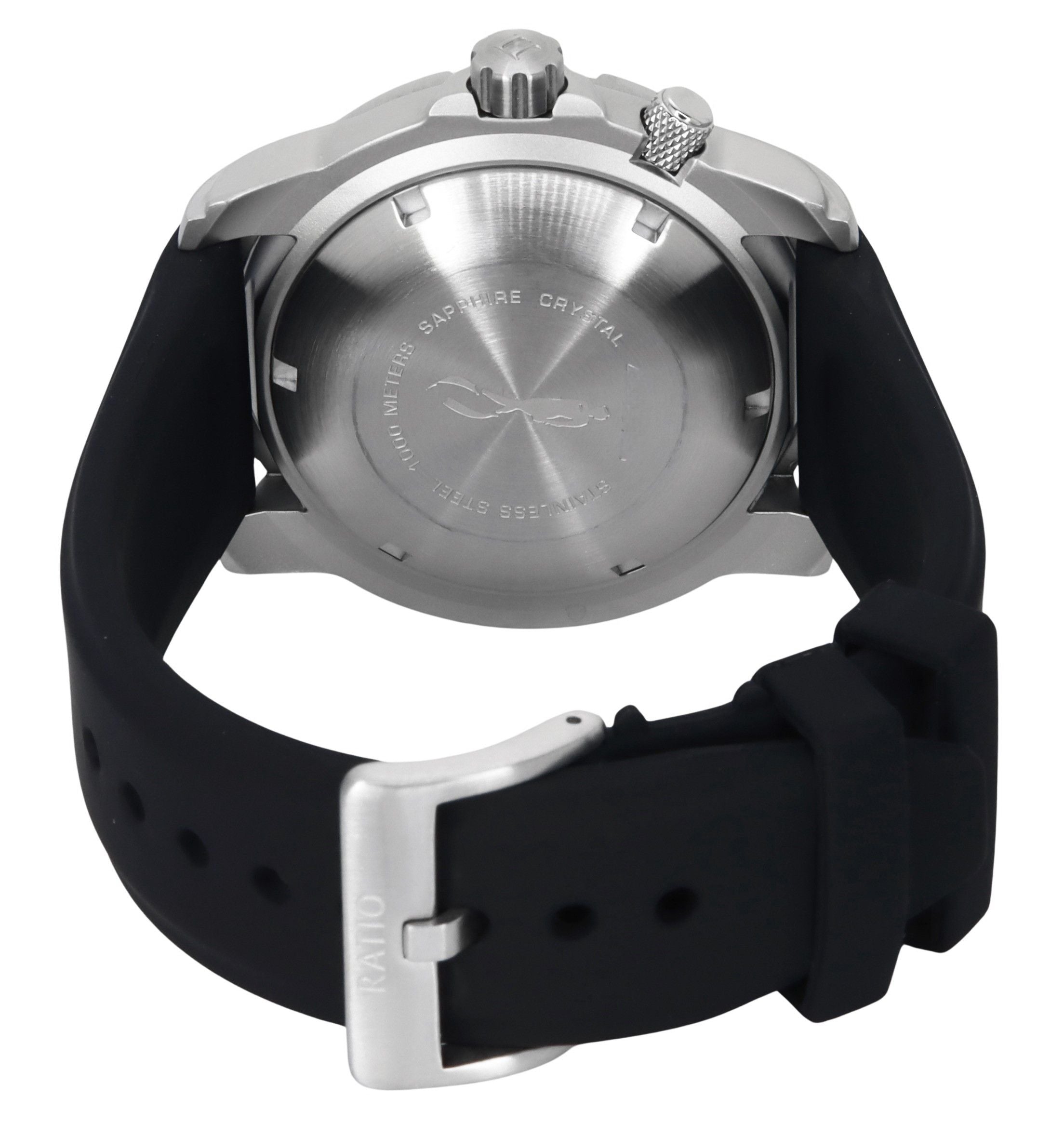 Ratio FreeDiver Version 02 Helium Safe 1000M Sapphire Automatic Black Dial 1068HA90-34VA-BLK-V02 Men's Watch