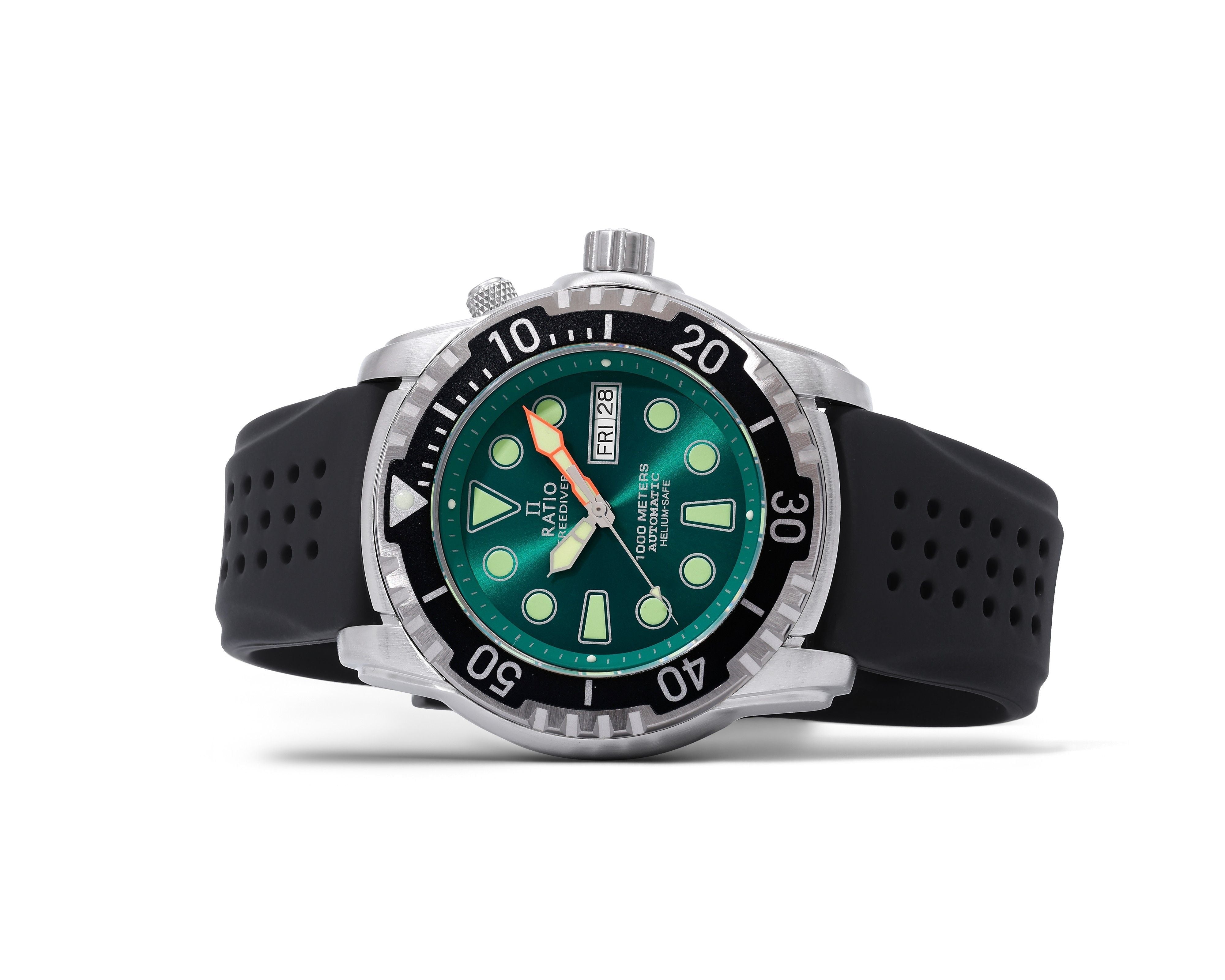 Ratio FreeDiver Helium-Safe 1000M Sapphire Automatic 1068HA90-34VA-GRN Men's Watch