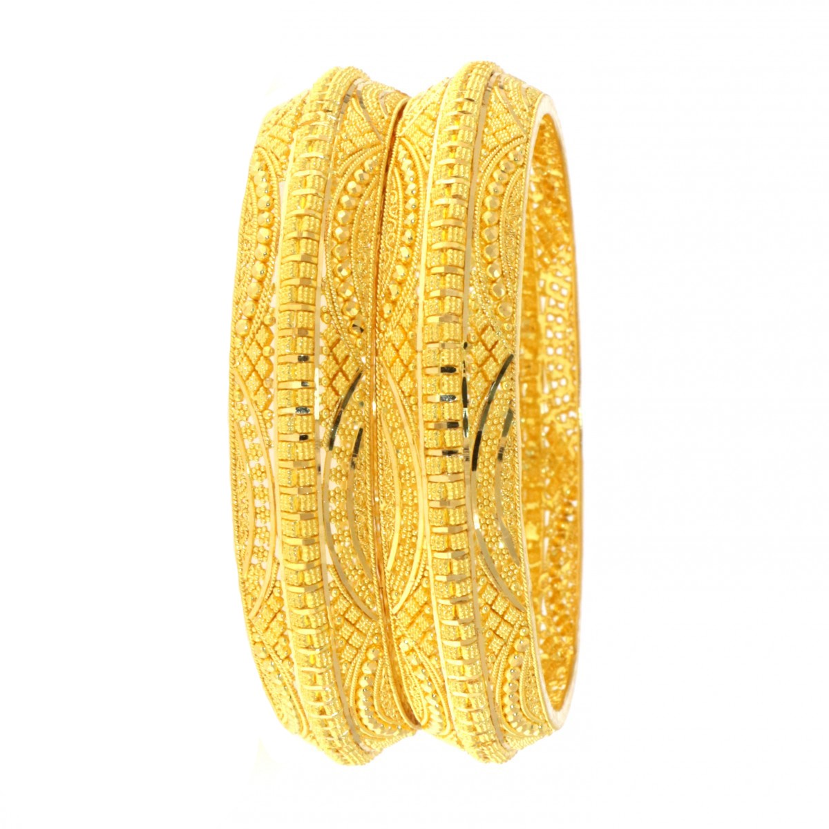 22ct Gold Filigree Karas/Bangles (Pair) - A115813