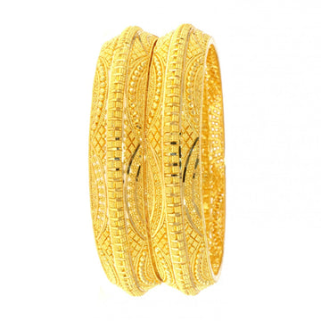 22ct Gold Filigree Karas/Bangles (Pair) - A115813