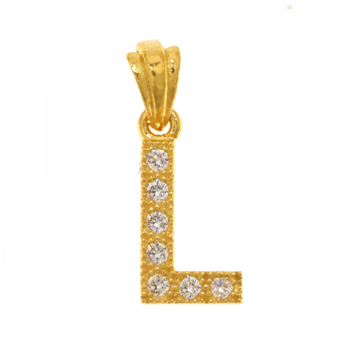 22ct Gold L Pendant - A115855