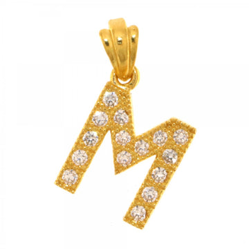 22ct Gold M Pendant - A115860