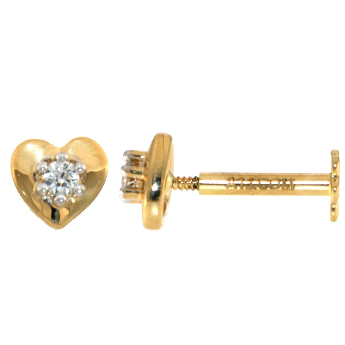 18ct Gold Six CLaw Diamond Nose Pin - A116006