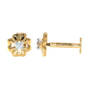 18ct Gold Diamond Nose Pin – Four Claw Setting - A116016
