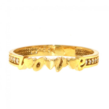 22carat Gold 'Love' Heart Wedding Band - A116216