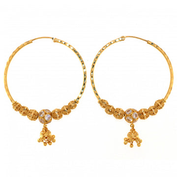 22ct Gold Extra Large Hoop Earrings - A116413
