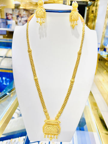 22carat Gold Rani Haar/Necklace Set - A116713