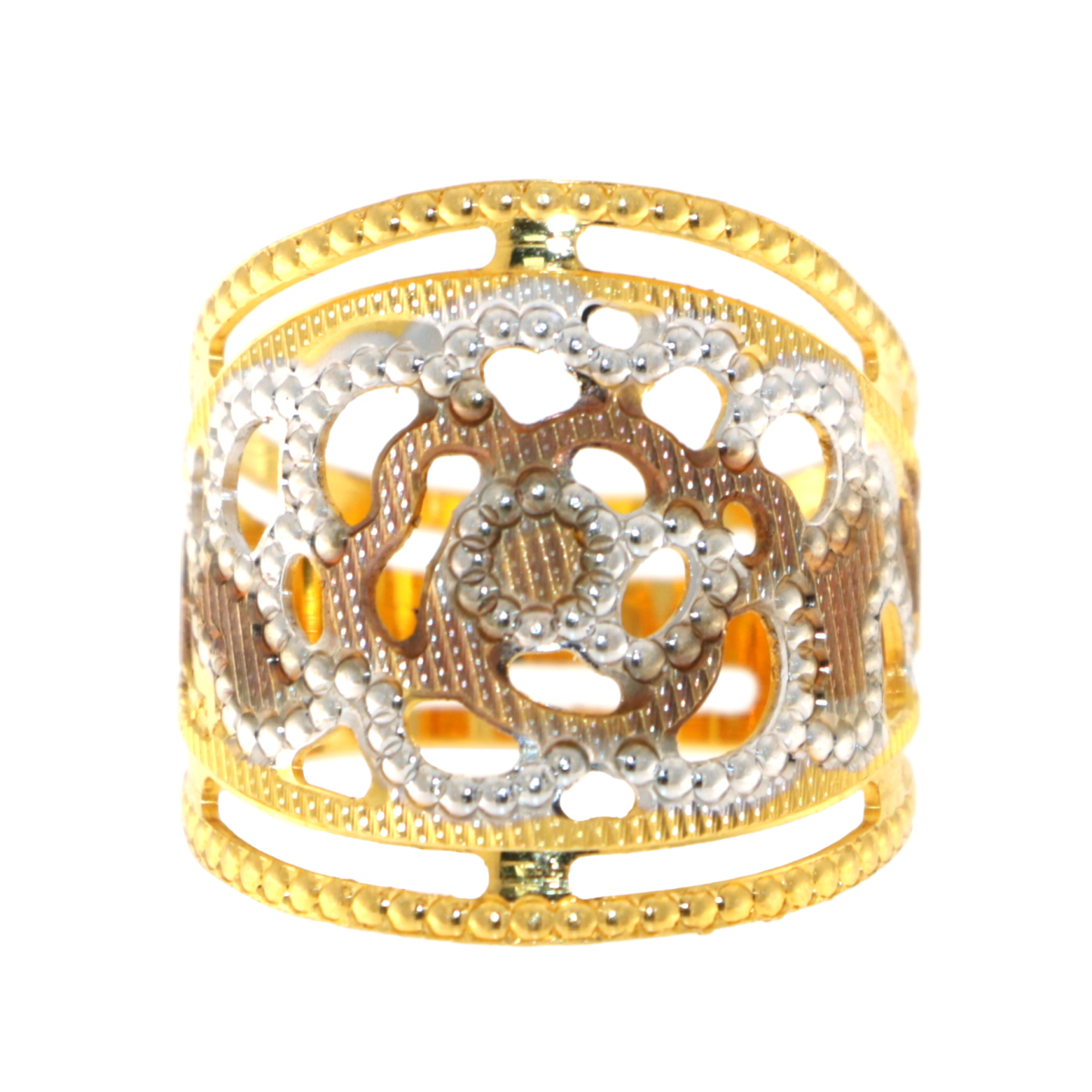 22ct Three Colour Gold Ladies Ring - A116936