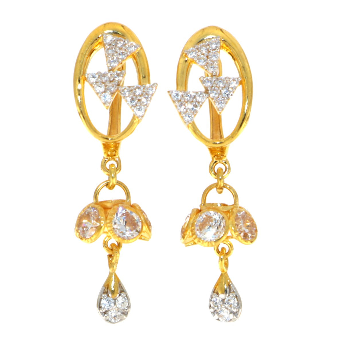 22carat Gold Stud Earrings - A116978