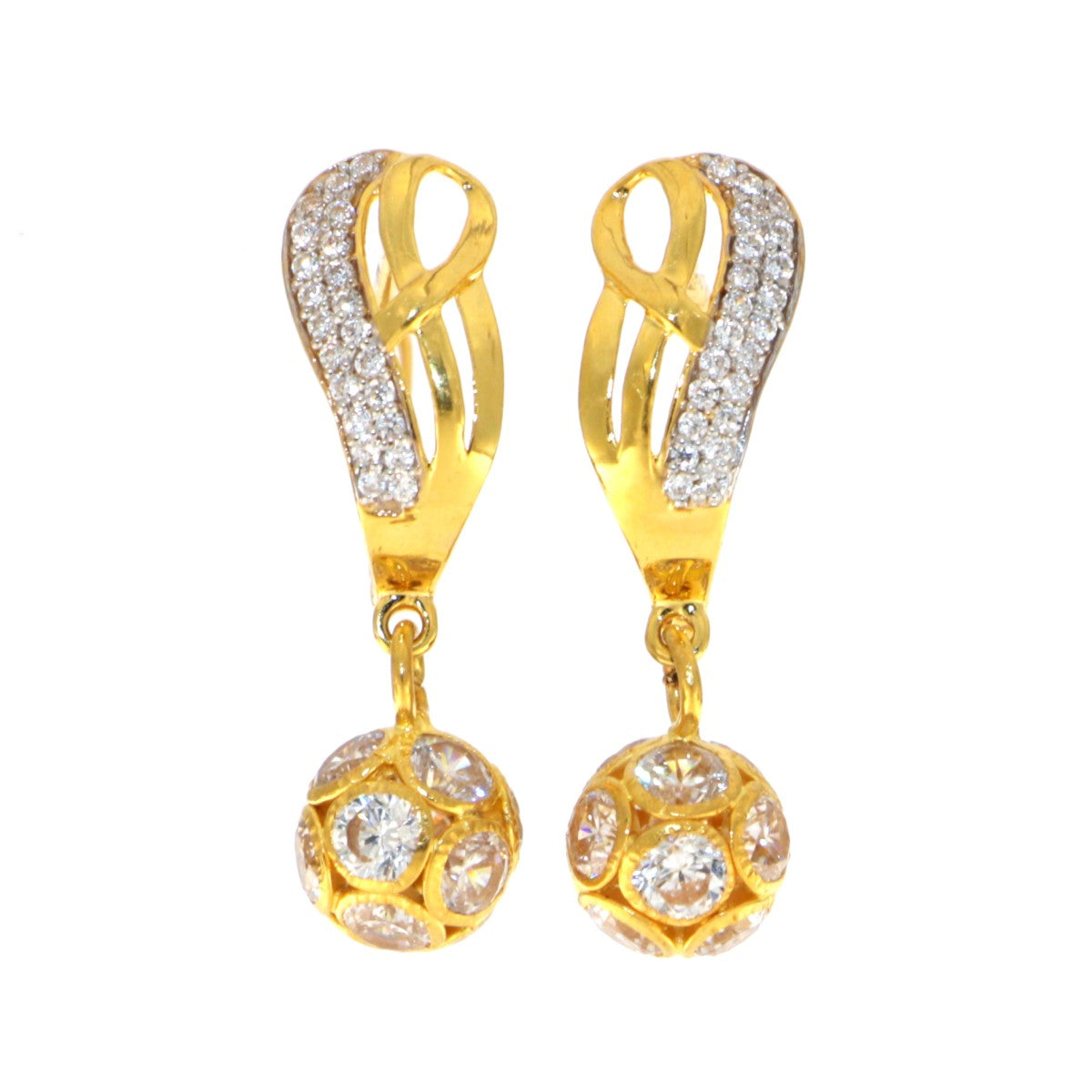 22carat Gold Stud Earrings - A116981