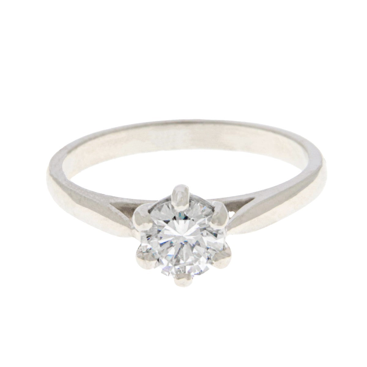 Platinum Solitaire Ring with 0.64ct Brilliant Cut Diamond - A117133