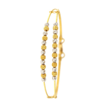 22ct Gold Two Colour Bangle (Openable) - A117233