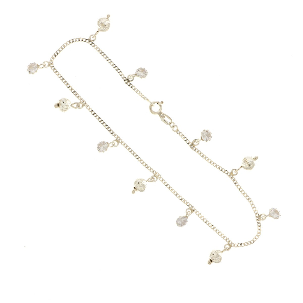 925 Sterling Silver Charms Anklet (Single) - A117266