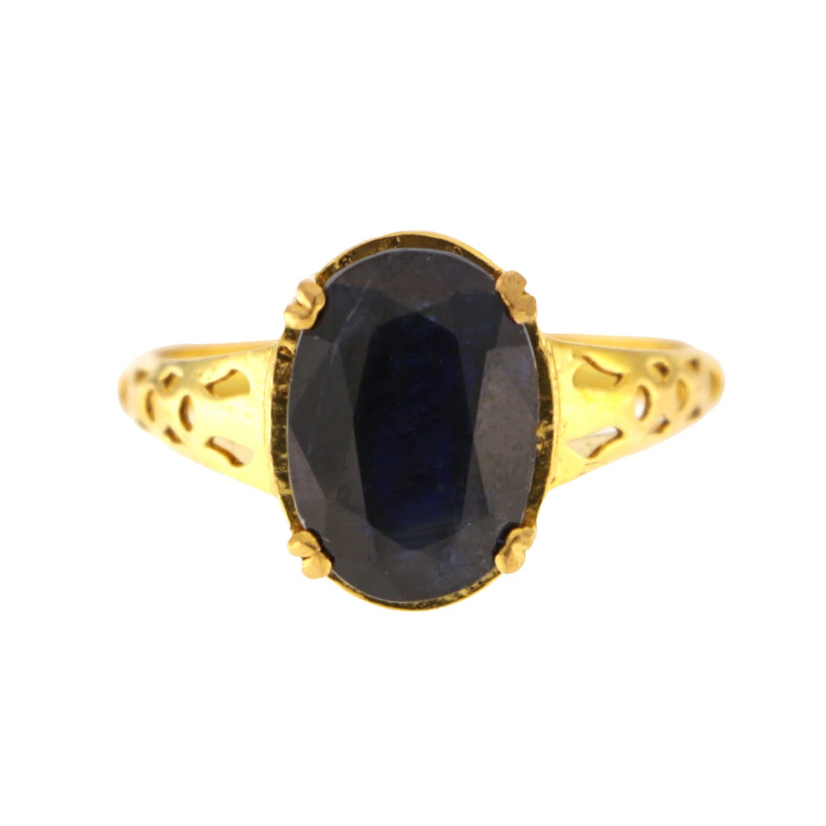 22carat Gold Blue 5.4ct Sapphire Ring - A117460