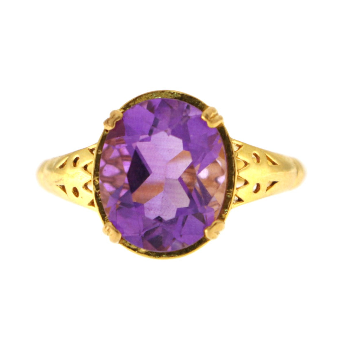 22ct Gold 4.2ct Amethyst Ring - A117462