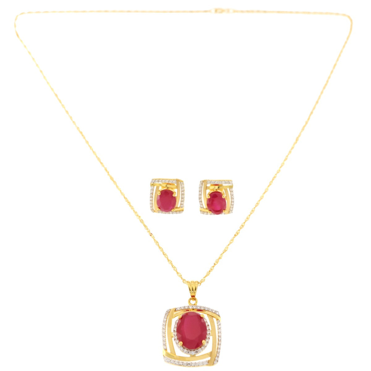 22ct Gold Pendant Set & Chain | 12.17g - A117488