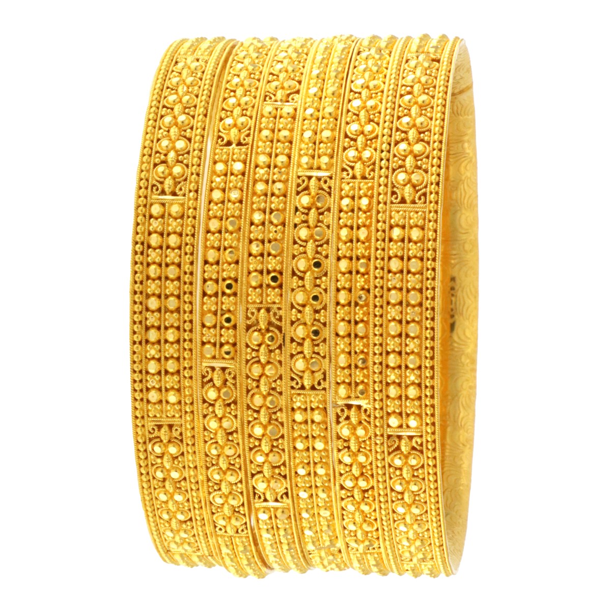22ct Gold 4 Bangles and 2 Karas Set - A117724