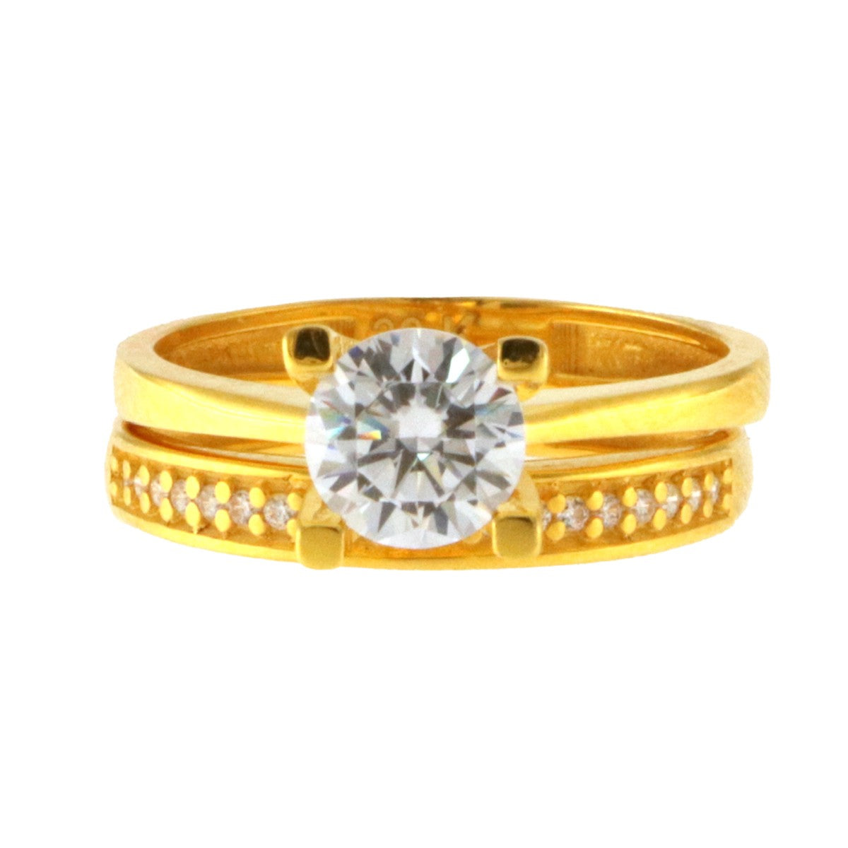 22ct Gold Wedding Ring Set | 4.62g - A117759