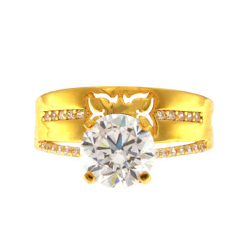 22ct Gold Solitaire Ring | Size Q1/2 - A117790