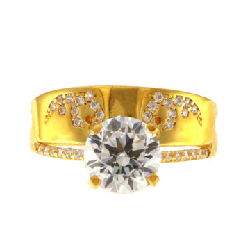 22ct Gold Solitaire Ring | Size R - A117791
