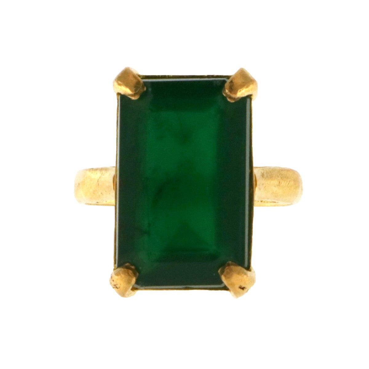 22ct Gold Emerald Colour Ring | Length 16.68mm - A118044