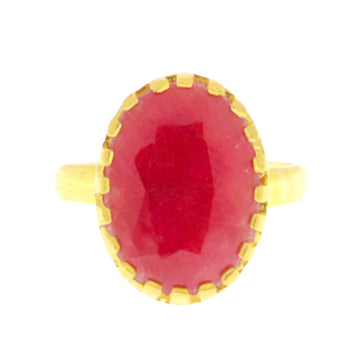 22ct Gold Ruby Ring | Size J - A118051