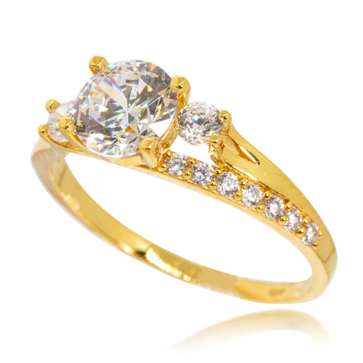 22ct Gold Cluster Round Cut Ring - A118225-1