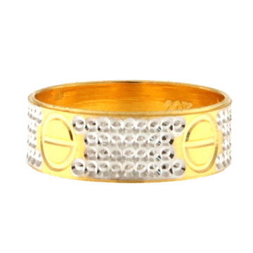 22ct Two Colour Gold Wedding Band | 6.38mm - A118261