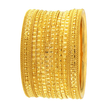 22ct Gold 8 Bangles and 2 Karas Set | Size 2-3 - A118379