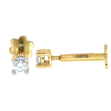 18ct Yellow Gold Four Claw 0.04ct Diamond Nose Pin - A118556