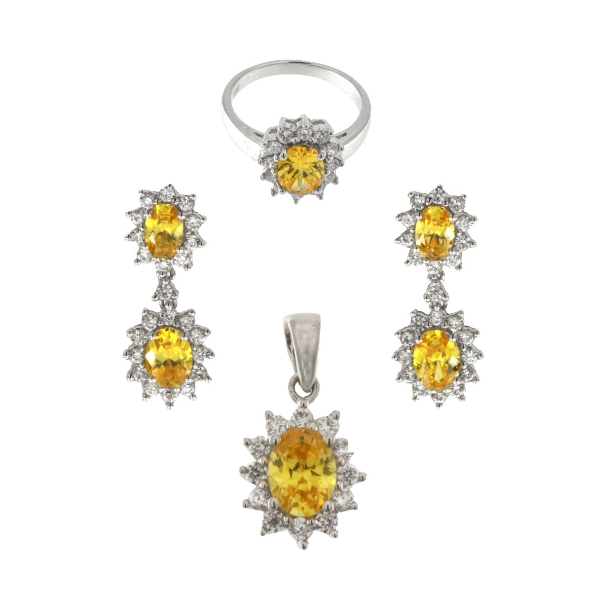 925 Sterling Silver Pendant Set with Ring - A118695