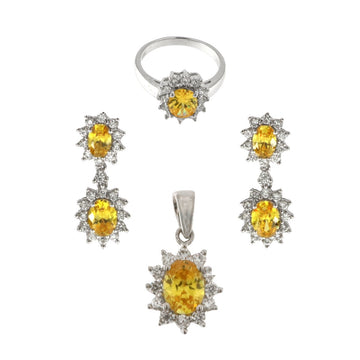 925 Sterling Silver Pendant Set with Ring - A118695