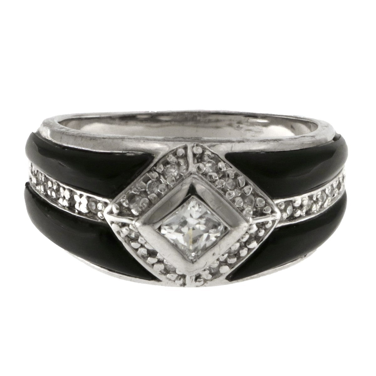 925 Sterling Silver Onyx Ring - A118760-1
