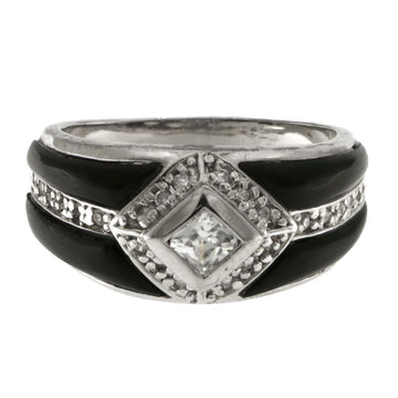 925 Sterling Silver Onyx Ring - A118760-1