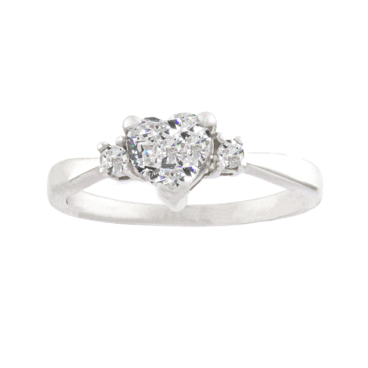 925 Sterling Silver Heart CZ Ring - A118790-2