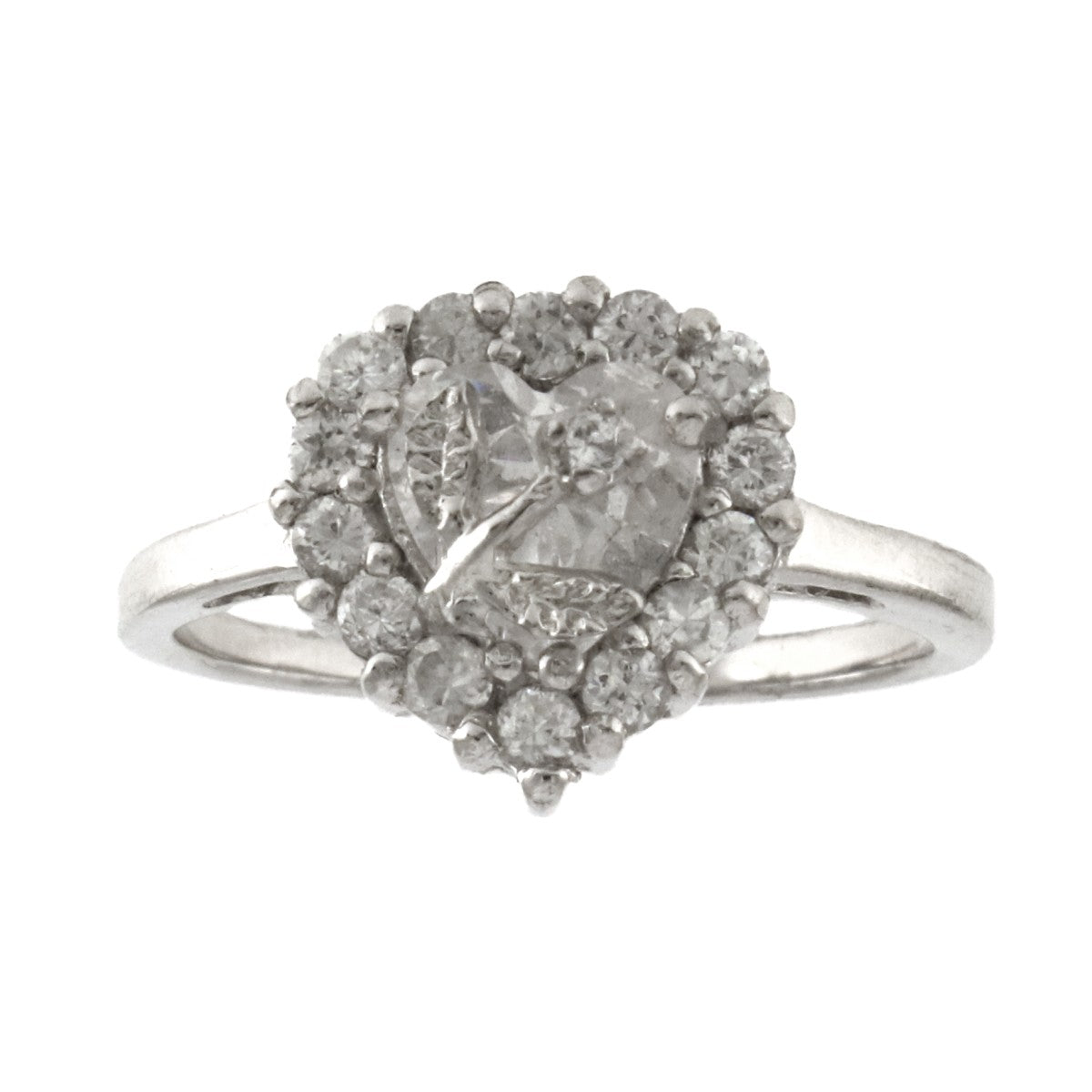 925 Sterling Silver Heart CZ Ring - A118793-5
