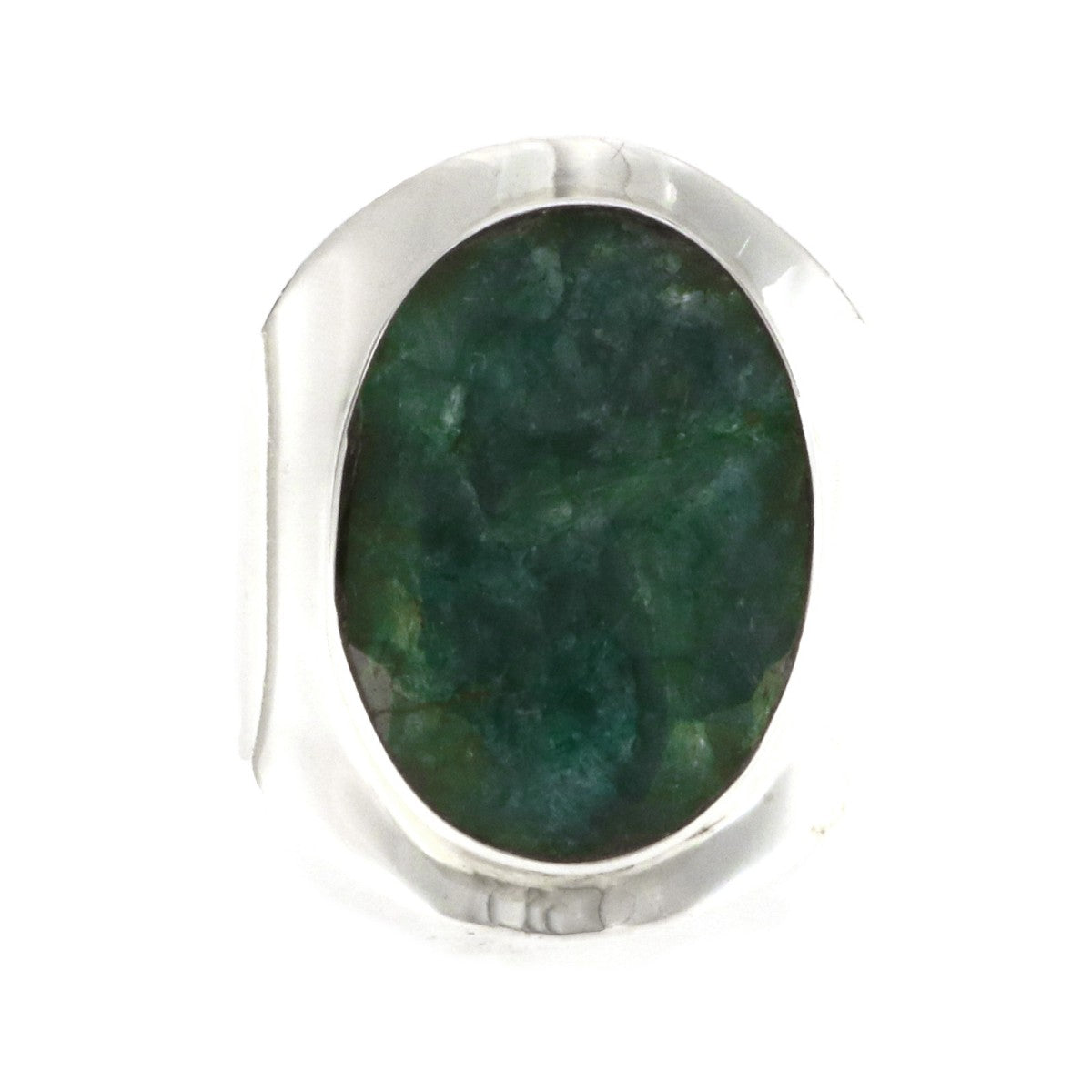 925 Sterling Silver Green Emerald Ring - A118827