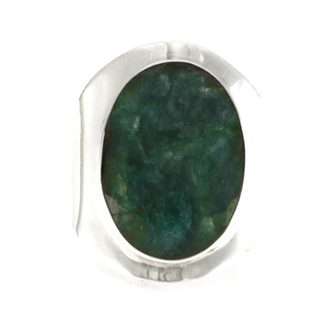 925 Sterling Silver Green Emerald Ring - A118827