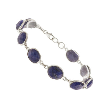 925 Sterling Silver Sapphire Bracelet - A118831