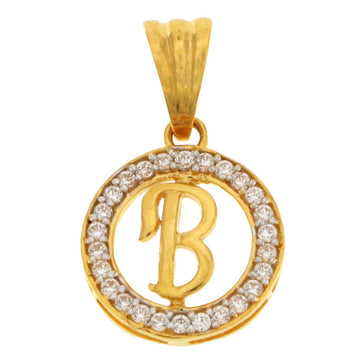 22ct Gold B Pendant - A118847