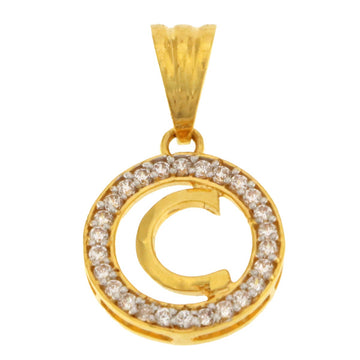 22ct Gold C Pendant - A118849