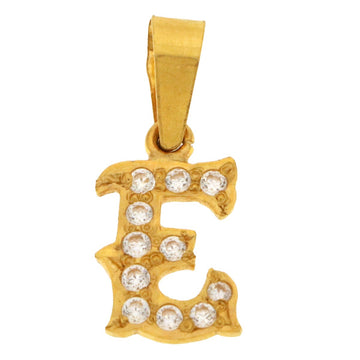 22ct Gold E Pendant - A118852