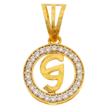 22ct Gold G Pendant - A118853