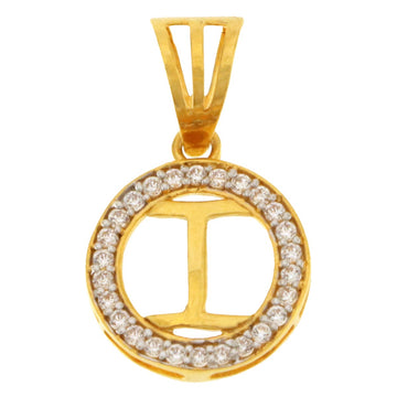 22ct Gold I Pendant - A118857