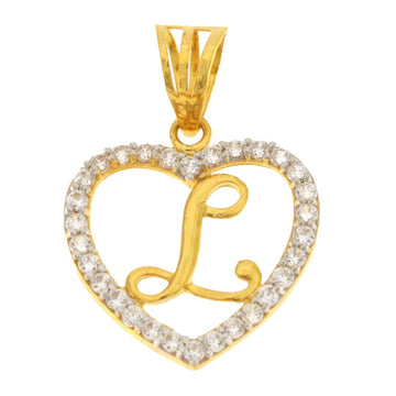 22ct Gold Heart L Pendant - A118862